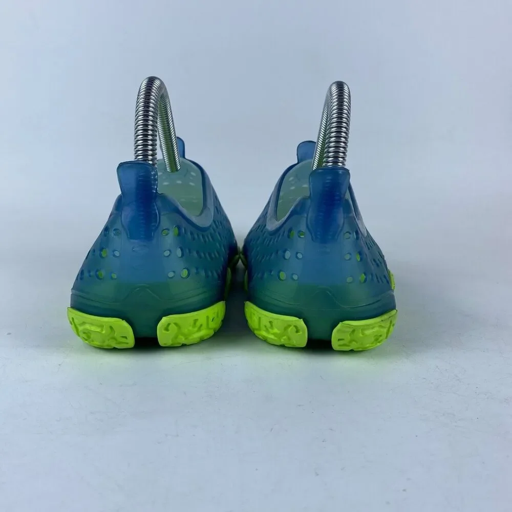 Wonder Nation Water Jelly Beach Shoes Unisex Kids 4-5‎ Clear Blue Green Slip-On